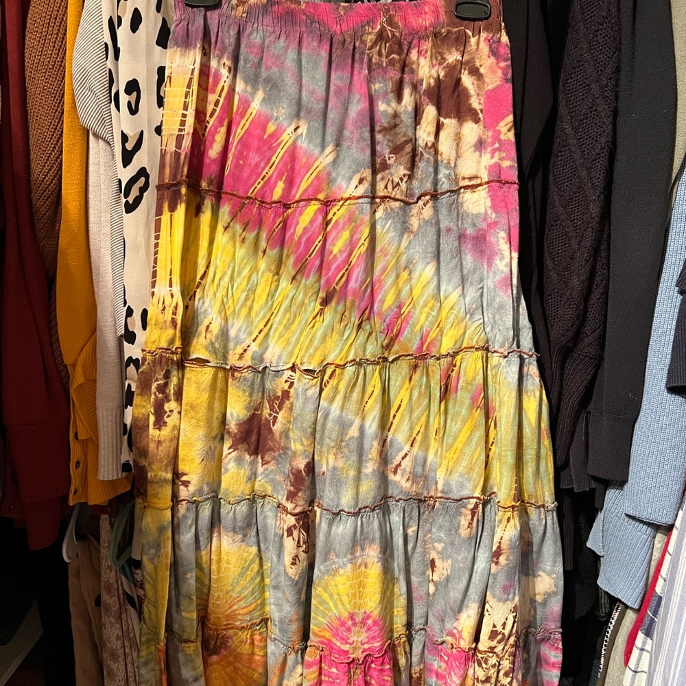 Tie Dye Maxi Skirt